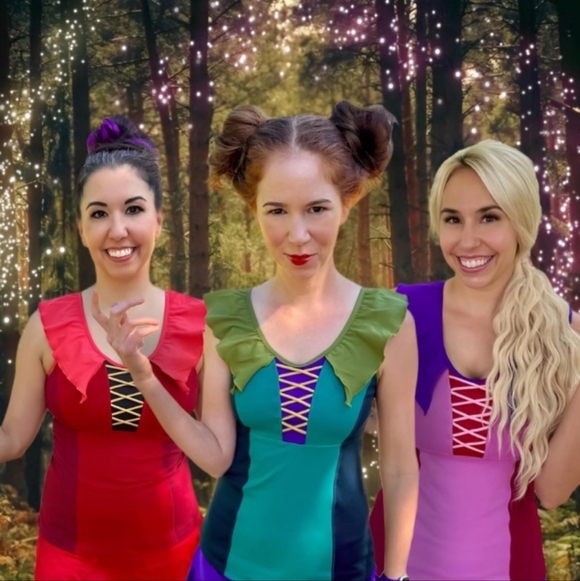 Crowned Athletics Sister Witch Pink Athletic Top Size Small Womens Hocus Pocus - Picture 6 of 6